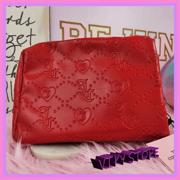 NWT Vibrant Glam: {Juicy Couture} Red Vinyl Cosmetic Bag NWT - Picture 4 of 5